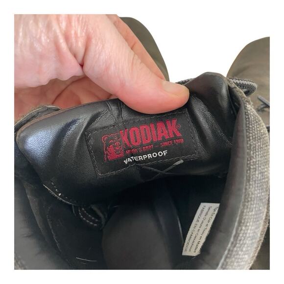 Men’s Kodiak Magog Waterproof Brown Leather Boots Size 12 - Picture 5 of 7